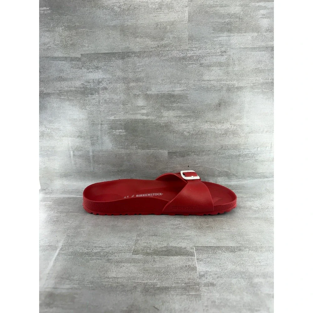 Birkenstock Madrid EVA Red Slide Sandals Waterproof White Buckle Men 8 Womens 10